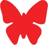 Red Butterfly Tanning Stickers 1000 ct. roll